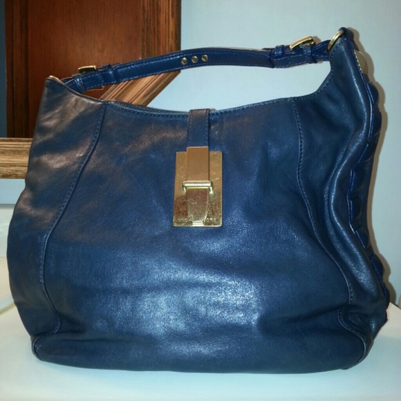 Authentic Michael Kors Calista Navy Blue Hobo