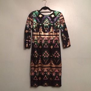 **NWT** Bodycon Aztec Mini Dress