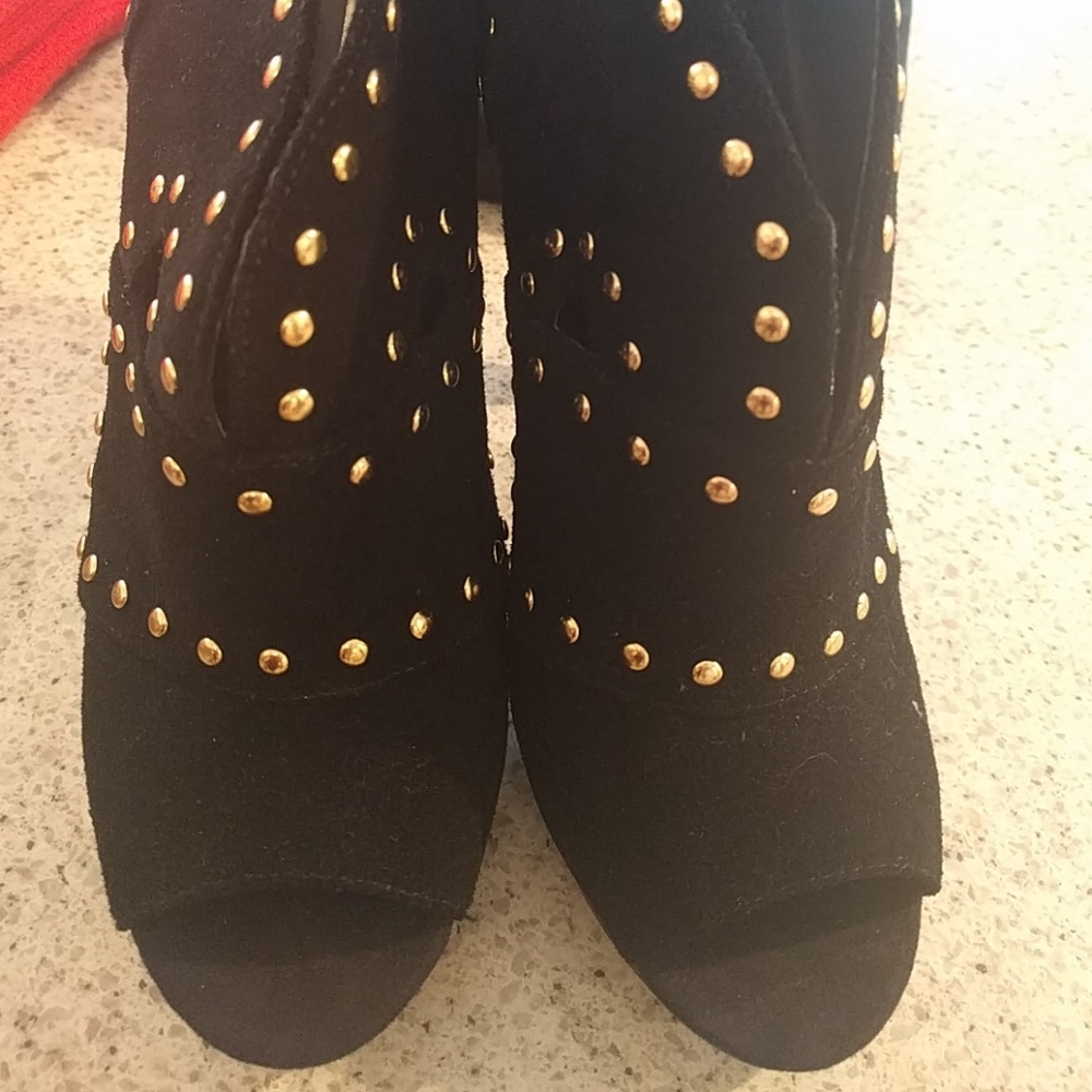 Steve Madden "P Diem" Black Platform Boots - Picture 5 of 8