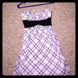 Striped sparkle semi formal dress