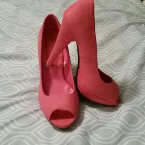 Coral Platform Heels