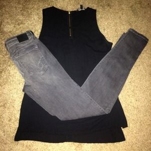 bebe signature grey skinny jeans size 26