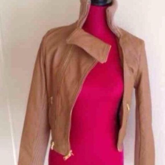 SOLD🎉2XHP🎉WORN ONCE BCBG MAXAZRIA LEATHER JACKET - Picture 2 of 3