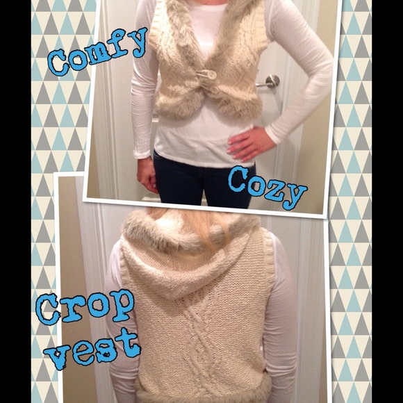 💖Cute Crop winter vest💖