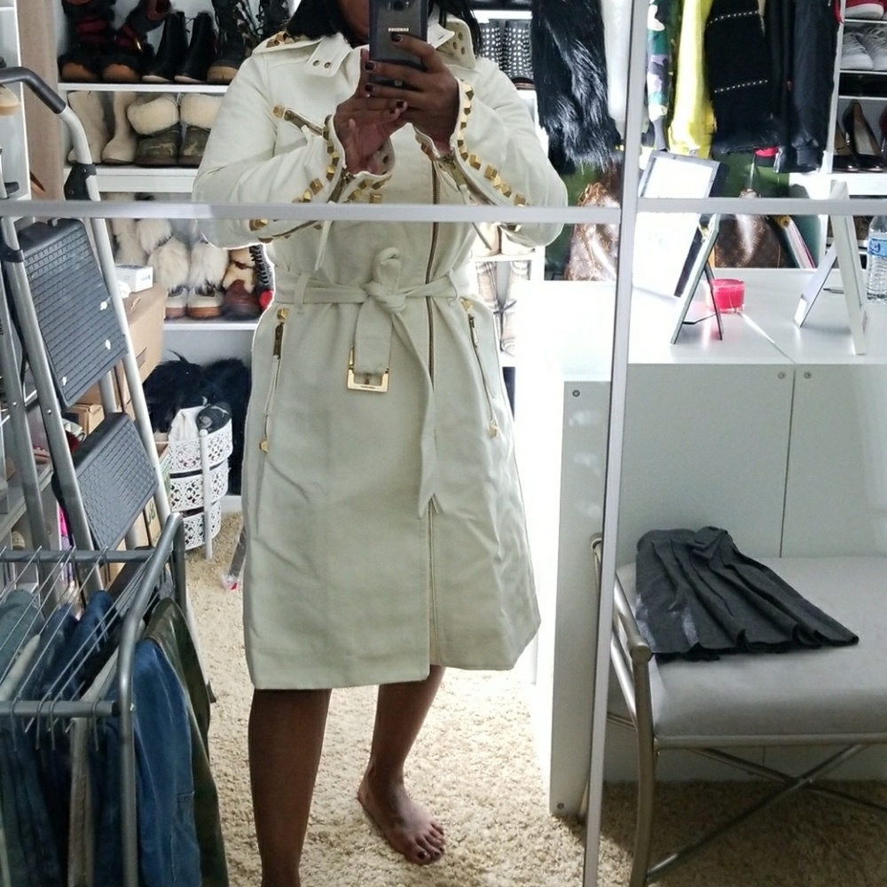 Dsquare 2 studded trench coat