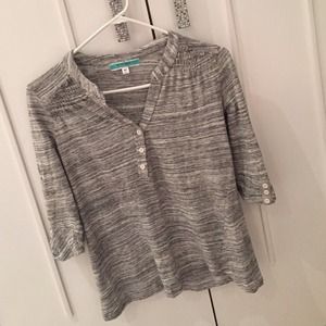 Henley gray top