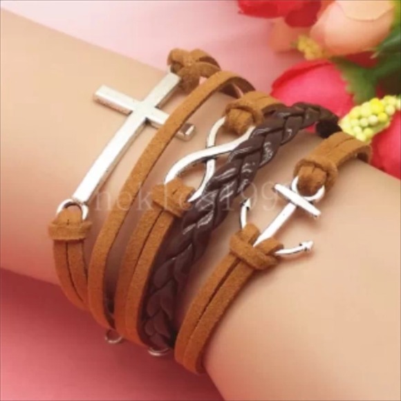 Leather Friendship Infinity bracelet