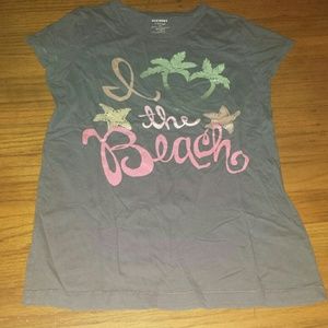 Kids I heart the beach old navy shirt