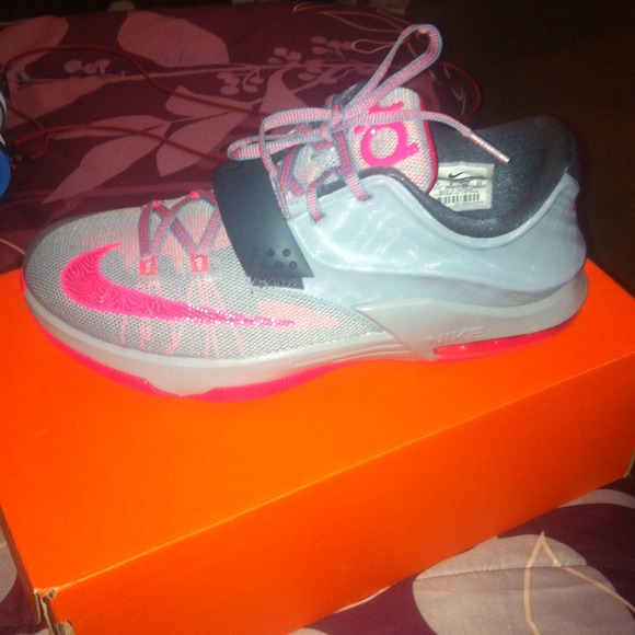 KD Shoes - KD Vll (GS) Gray & pink