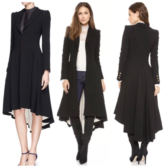 Bain pleated long coat size XS