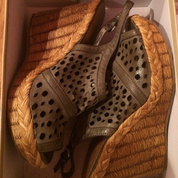 Coconuts Shoes - Olive green wedge Coconuts Shoes - Olive green wedge