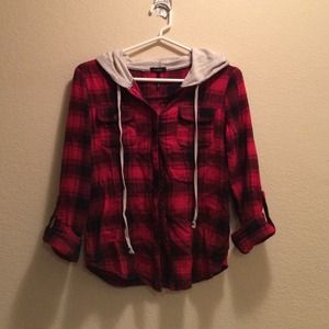 Hooded flannel