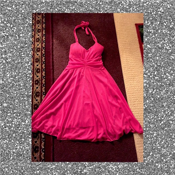 Halter hot pink dress!