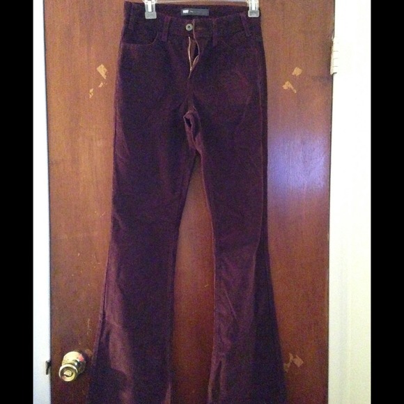 Levi's Burgundy Corduroy Pants With Flare Sz 2