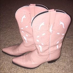Pink Tony Lama boots