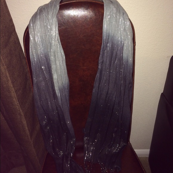 Black, Silver, and Grey Ombré Scarf