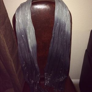 Black, Silver, and Grey Ombré Scarf