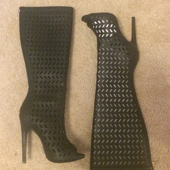 Open-toe High Heel Boots from JUSTFAB