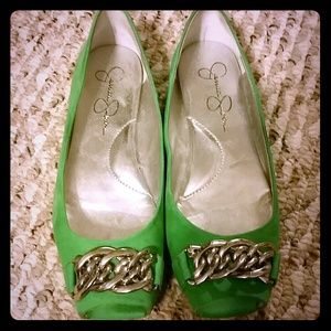 Gorgeous green Jessica Simpson Flats