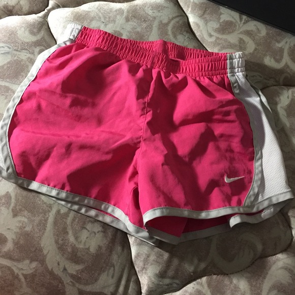 Pink and grey Nike shorts