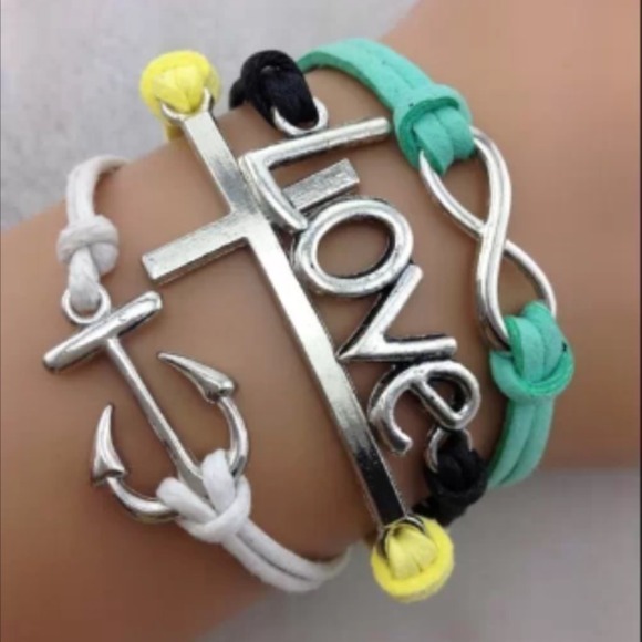 Multi color Leather Friendship Wrap Bracelet - Picture 1 of 1
