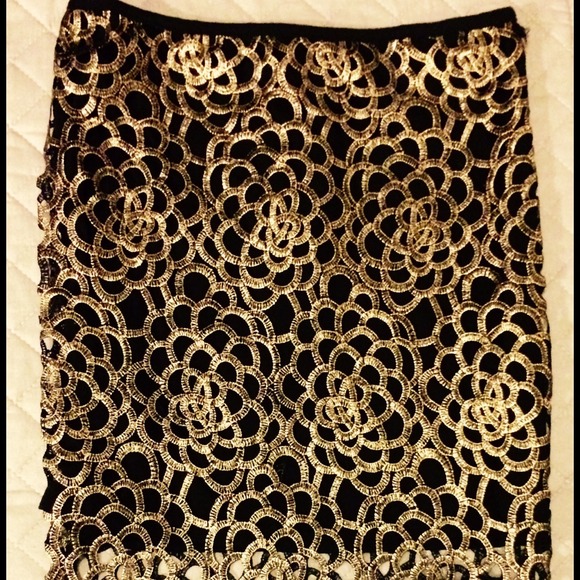 Black And Gold Skirt