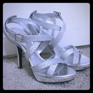 Silver Sparkle Heels