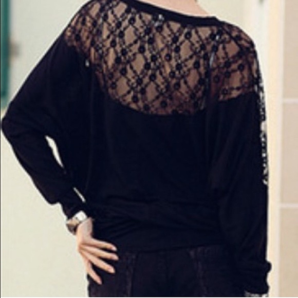 NWT Batwing Lace Pullover