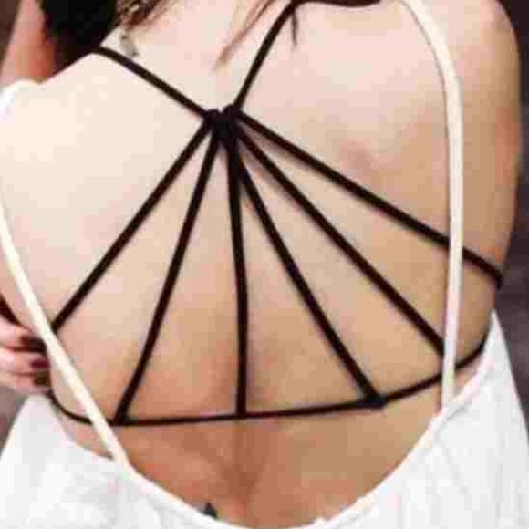 Black or White Cross Strap Cami - Picture 2 of 3