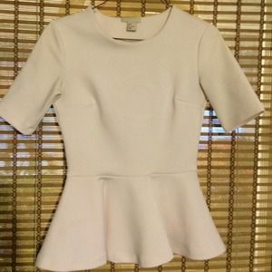 Blush Pink Peplum Scuba Top