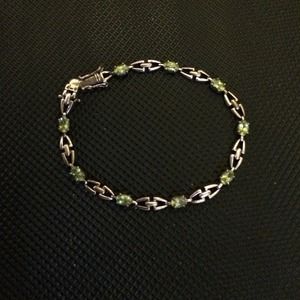 Silver and Peridot Bracelet