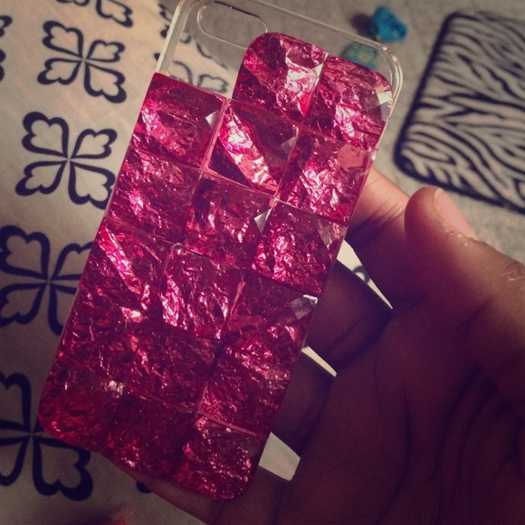 Iphone 5/5s pink stone case - Picture 1 of 4