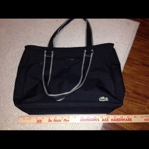 Black Lacoste briefcase/tote