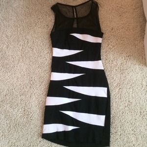 Black and White party dress