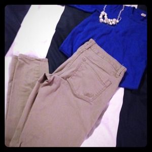 Express Khaki Colored Jean Leggings