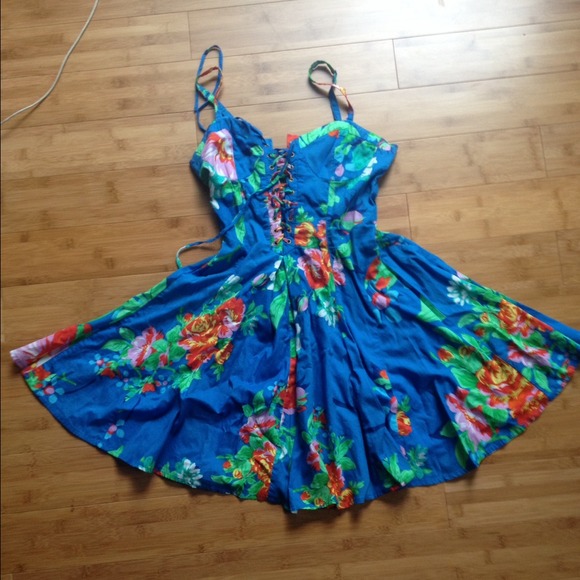 Forever 21 corset-type floral dress
