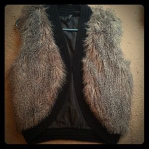 New directions™ fur trim vest
