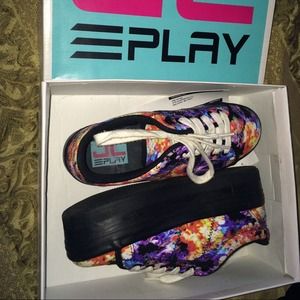 Jeffery Campbell platform floral shoes
