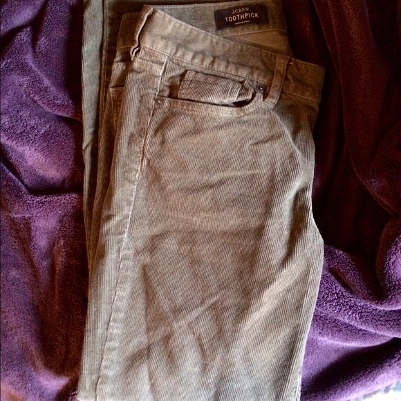 Jcrew olive corduroy pants, ankle length, size 27