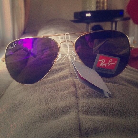 Ray-Ban Accessories - Purple Reflective Aviators RayBan *BUNDLED*
