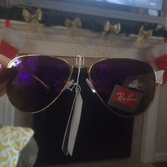 Purple Reflective Aviators RayBan *BUNDLED* - Picture 2 of 2