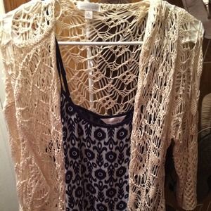 Charming Charlie's Cardigan and top