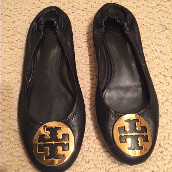 Tory Burch Black Flats (Never Worn)