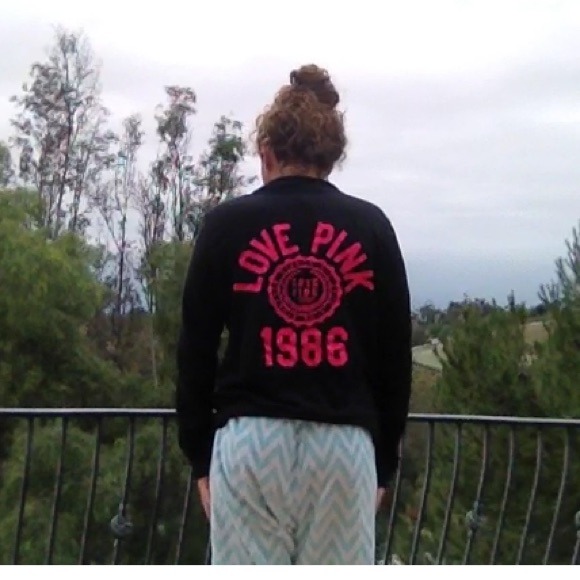 Pink Quarter Zip Up In Black