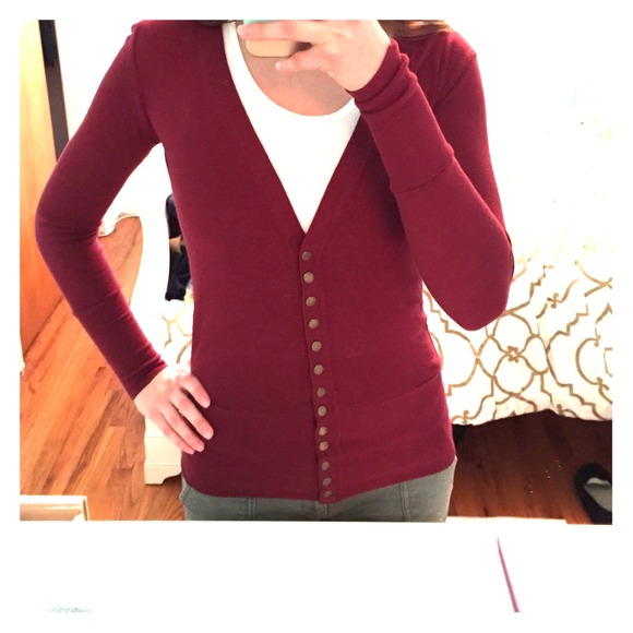 Maroon cardigan