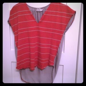 Pink and silver high-low top