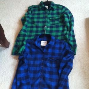 2 Abercrombie and Fitch women's flannel shirts