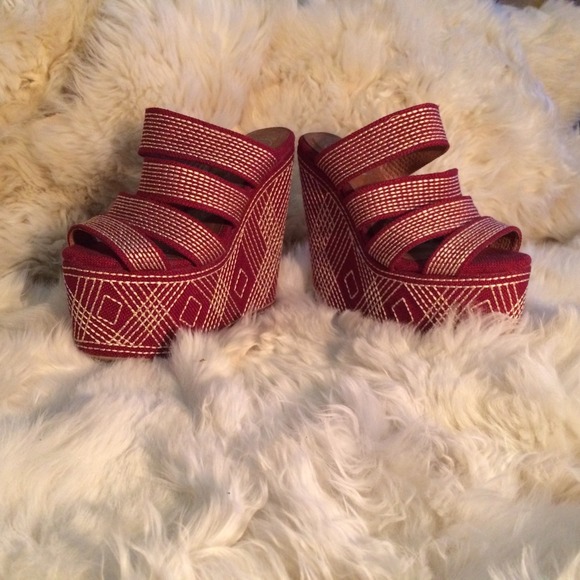 Jeffrey Campbell platforms geometric stitching