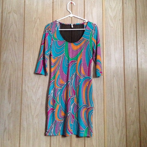 Mesh back mini dress