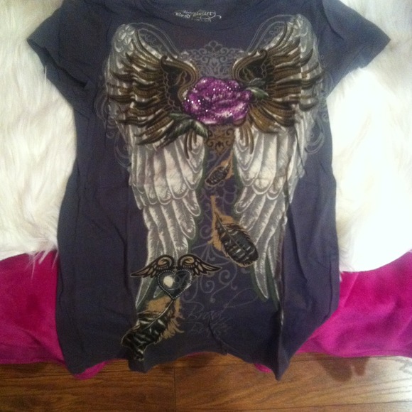 Tshirt  With angel wings rhinestones